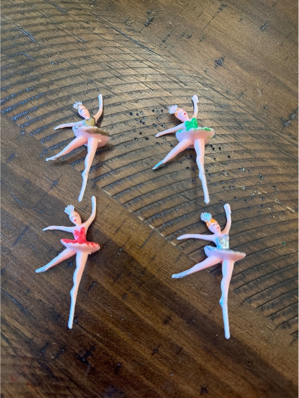 Vintage Ballerina Cake/Bake Goods Topper Lot of 4
